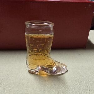 Glass Boot Mug with Embossed Design